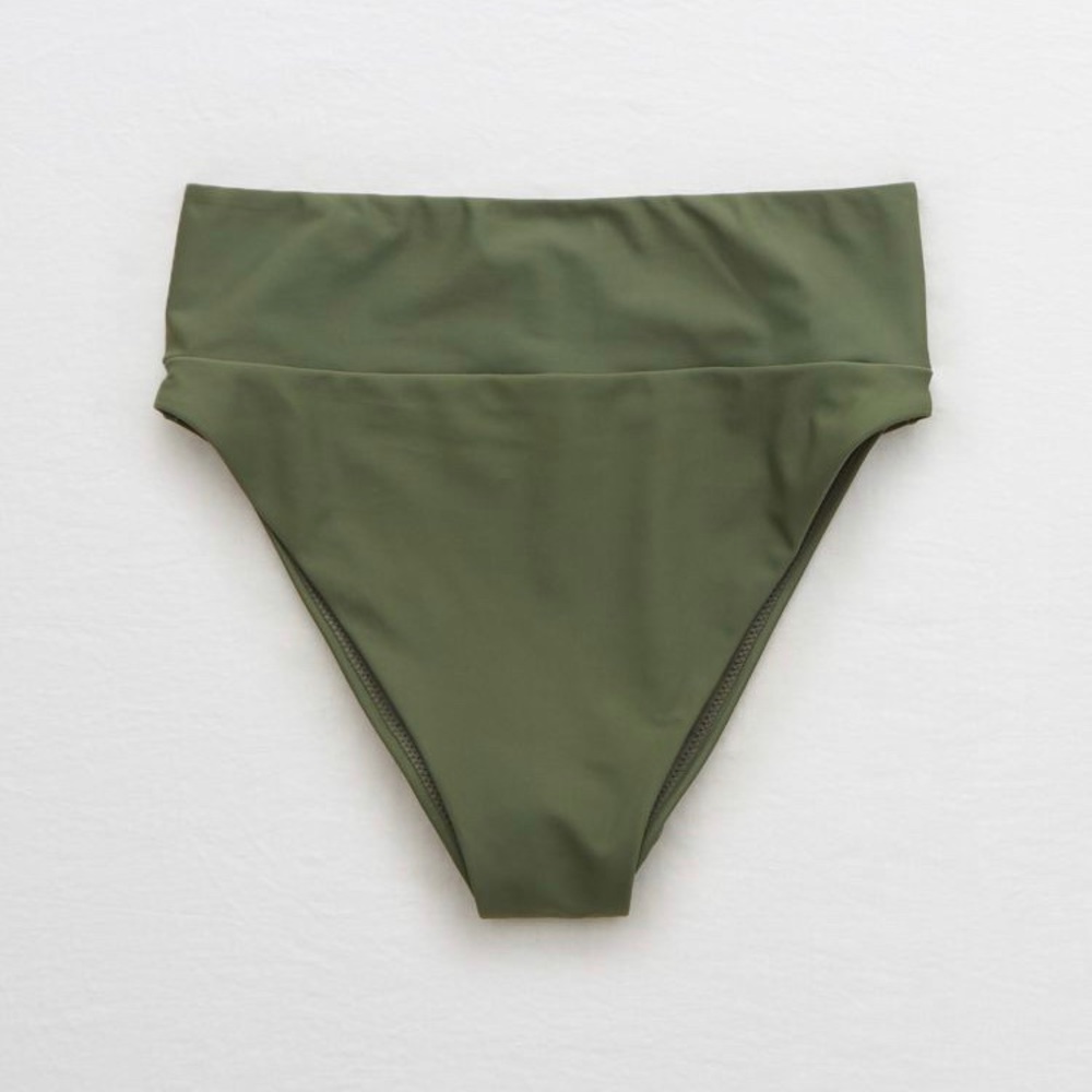 High wasted cheeky bathing suit bottoms.